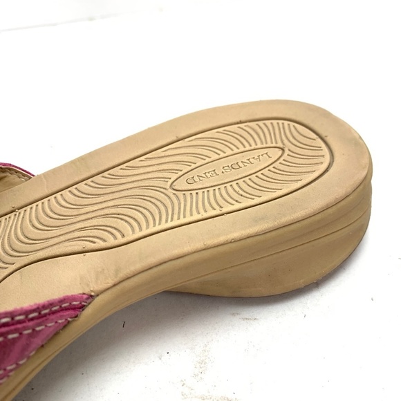 LAND'S END Purple Slides Sandals Flip Flops sz 7 D - Picture 8 of 16